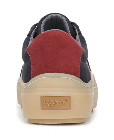 Dr. Scholl's Women's Time Off Win Lace Up Platform Sneakers In Blue