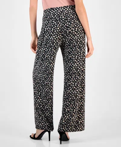 Kasper Women's Mid-rise Wide-leg Pull-on Pants In Pink