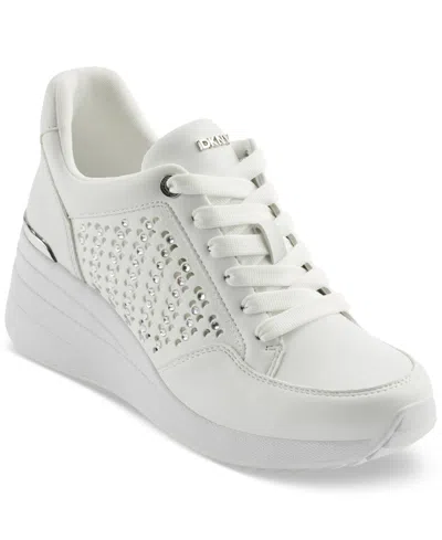 Dkny Kalinda Stones Sneakers In White