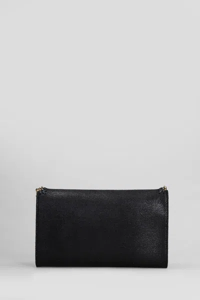 Stella Mccartney Falabella Mini Shoulder Bag In Black Polyester In Black