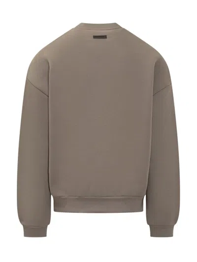 Fear Of God Relaxed Fit Sweatshirt With Embossed Detail In Beige