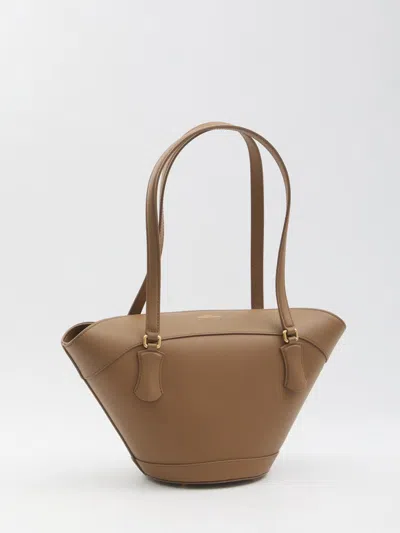 Dolce & Gabbana Brown Shoulder Bag With Two Top Handles And Buckle Closure On The Front In Brown