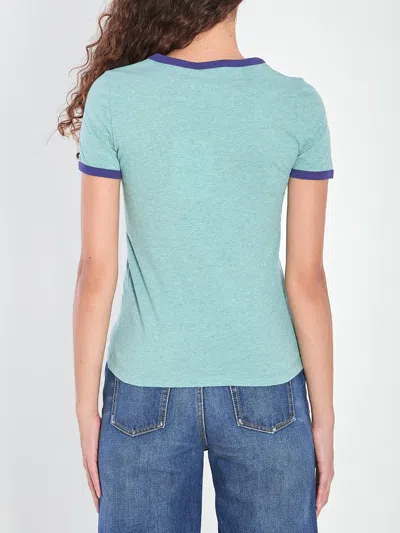 Chloé Fitted Logo T-shirt In Cotton-mix Jersey In Green