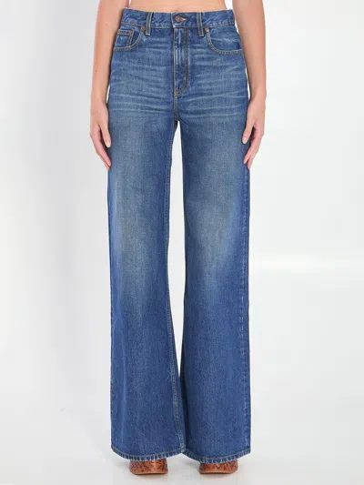 Chloé Chloe Women Wide-leg Jeans In Blue
