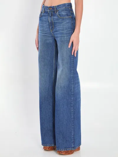 Chloé Chloe Women Wide-leg Jeans In Blue