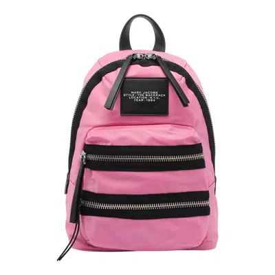 Marc Jacobs The Biker Nylon Medium Backpack In Pink