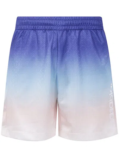 Casablanca Gradient Football Shorts In Blue