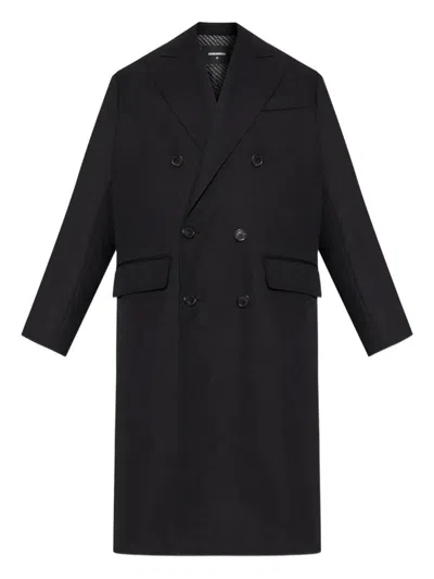 Dsquared2 Evening Double Breast Coat In Black