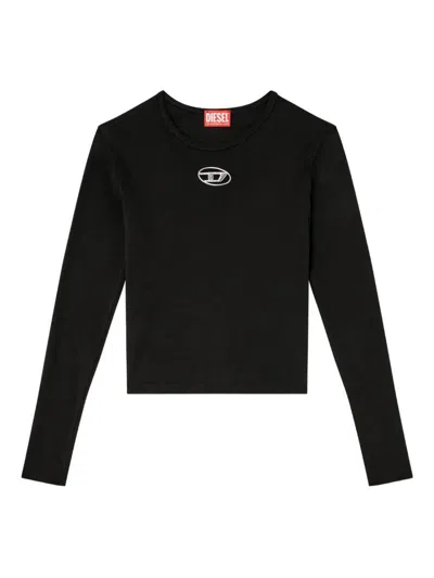 Diesel Long Sleeve Sweater In Black