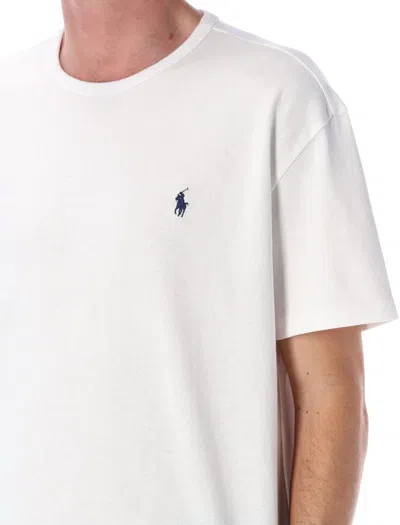Polo Ralph Lauren Man's White Cotton T-shirt With Logo In White