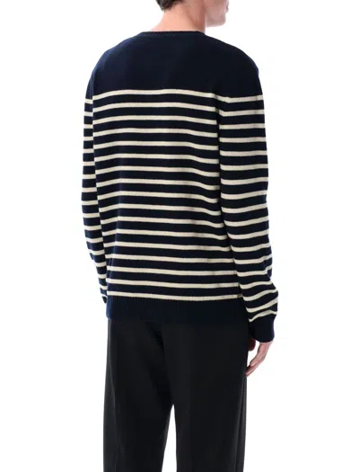 Valentino "chez Valentine" Wool Sweater In Blue