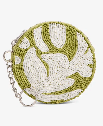On 34th Hand Beaded Round Coin Purse, Exclusively At Macy's In White