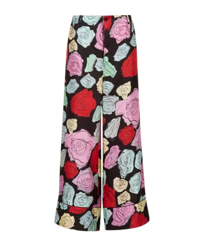 Marni Women's Orion Print Palazzo Trousers | Size 42 | 25ppama0335i0utsg30 Color Orn99 In Multi
