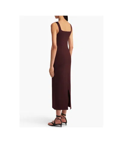 Khaite Vestido Dixi Tirantes Granate In Burgundy