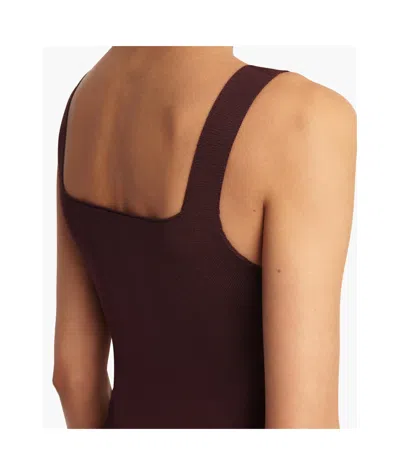 Khaite Vestido Dixi Tirantes Granate In Burgundy