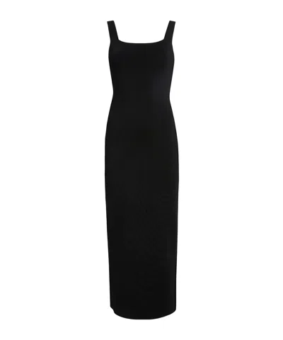 Khaite Dixi Knitted Midi Dress In Black
