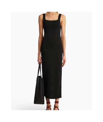 Khaite Dixi Knitted Midi Dress In Black