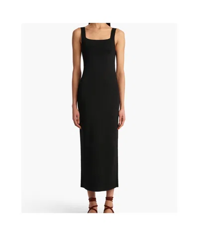 Khaite Dixi Knitted Midi Dress In Black
