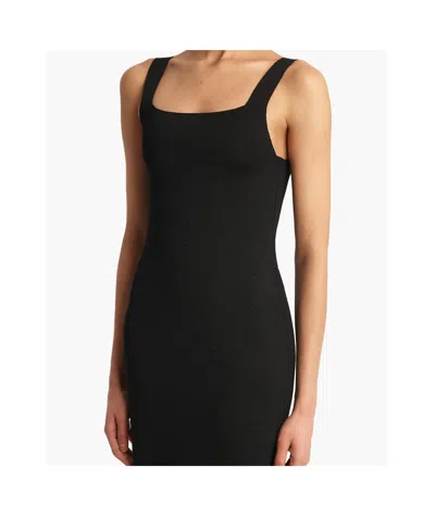 Khaite Dixi Knitted Midi Dress In Black