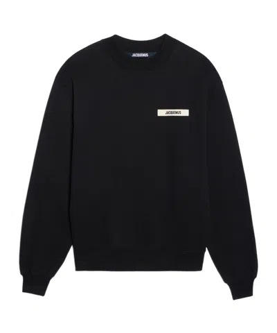 Jacquemus Le Sweatshirt Gros Grain In Black