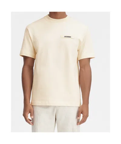 Jacquemus Le T-shirt Gros Grain Cotton T-shirt In Neutral