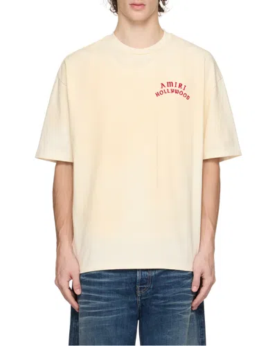 Amiri Hollywood Oversized T-shirt In Neutral