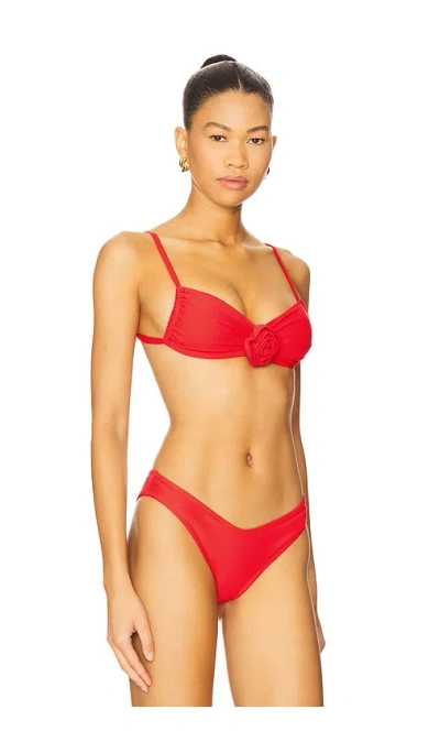 Montce Rosa Devin Bikini Top In Red