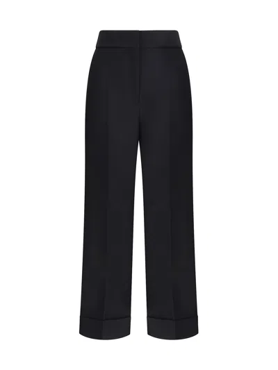 Valentino Tailored Wool Trousers For Versatile Looks In Black
