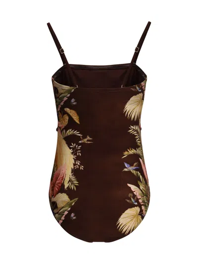 Zimmermann Ascension One-piece Swimsuit In Brown