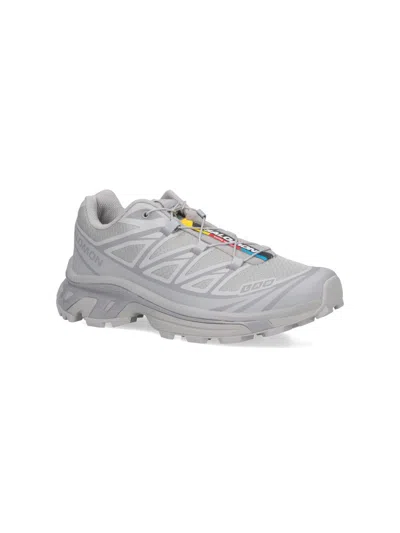 Salomon 'xt-6' Grey Sneaker With Logo Applied On The Tongue And Chunky Sole In Gray