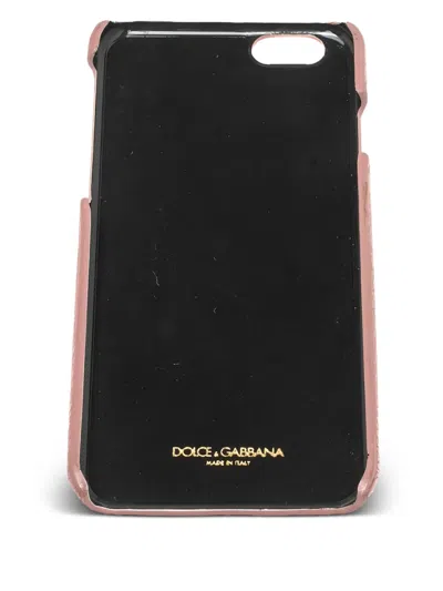 Pre-owned Dolce & Gabbana Leather Iphone 6 Case In Pink
