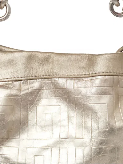 Pre-owned Givenchy 4g-embossed Shoulder Bag In Gold