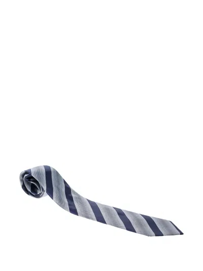 Pre-owned Giorgio Armani Striped Silk Tie