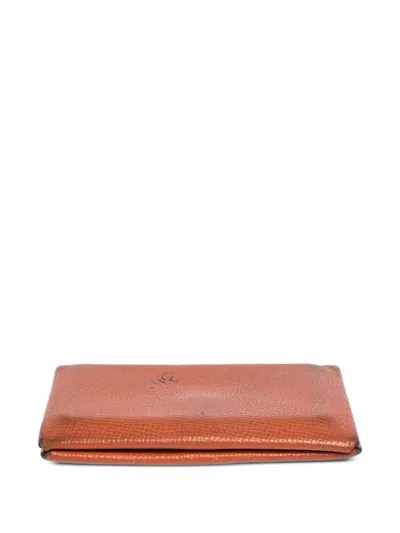 Pre-owned Hermes Calvi Textured Epsom Leather Card Holder
