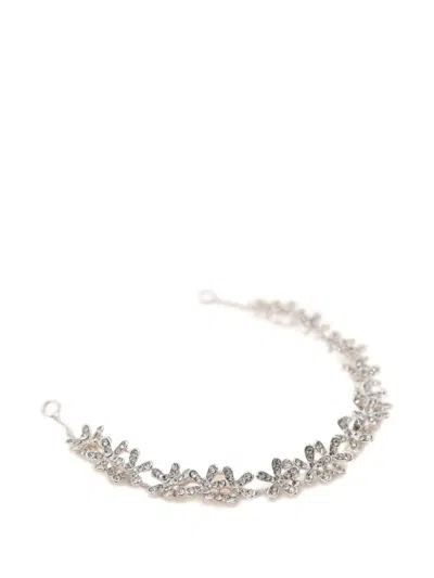 Tulleen Crystal Flower Garland Hair Vine In Metallic