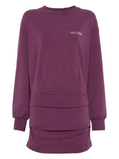 Attico Burgundy Mini Dress In Purple