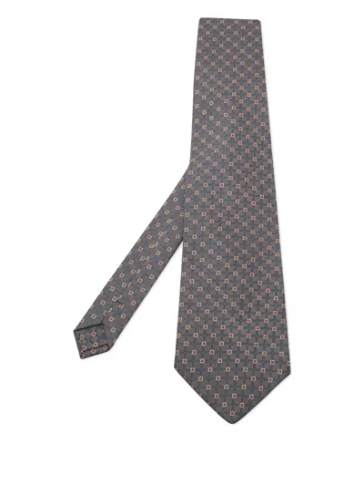 Pre-owned Giorgio Armani Patterned-jacquard Silk Tie