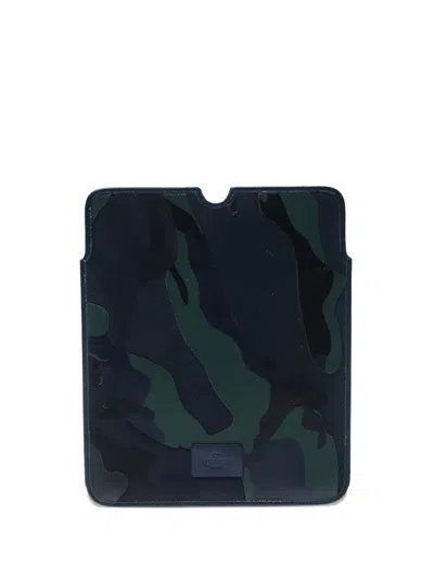Pre-owned Valentino Garavani 2024 Camouflage Leather Ipad Sleeve