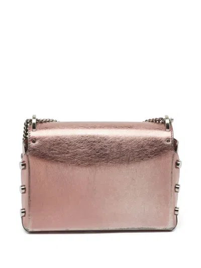 Pre-owned Jimmy Choo Lockett Metallic-effect Shoulder Bag