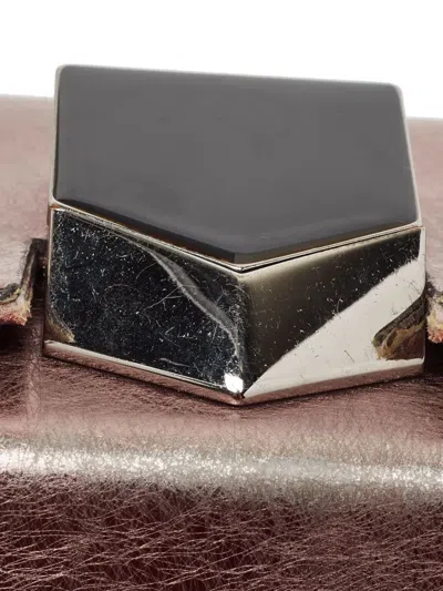 Pre-owned Jimmy Choo Lockett Metallic-effect Shoulder Bag