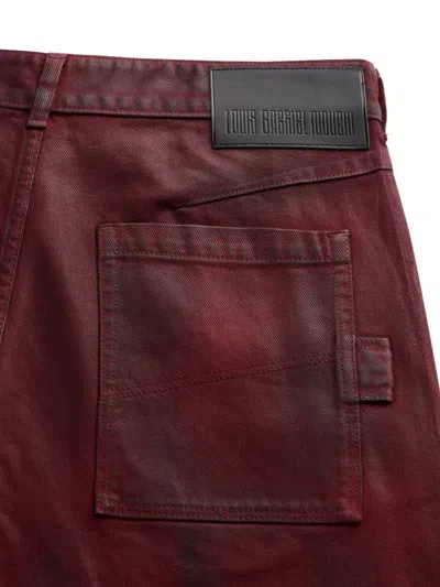 Lgn Louis Gabriel Nouchi Painted-effect Jeans In Burgundy