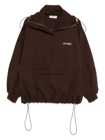Attico Cotton Sweatshirt Logo 251wcb00091jjf007a R Attic 204 In Brown
