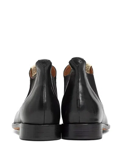 Visvim Leather Chelsea Boots In Black