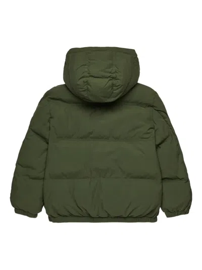 Diesel Giacca Imbottita Corta Con Cappuccio In Green