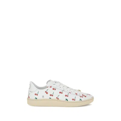 Valentino Royco Sneaker With Cherryfic Pattern In White