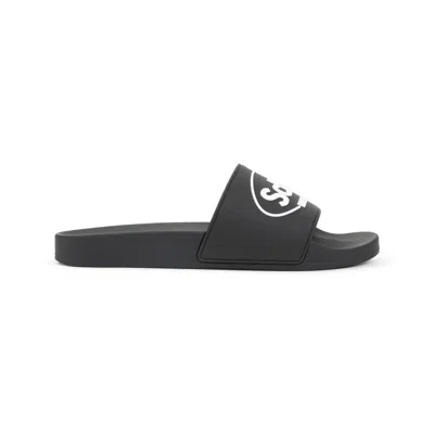 Balenciaga Rubber Slippers In Black