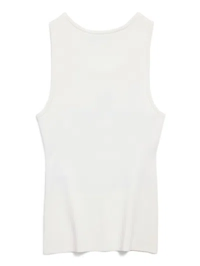 Balenciaga White Nano Bb Tank Top In White