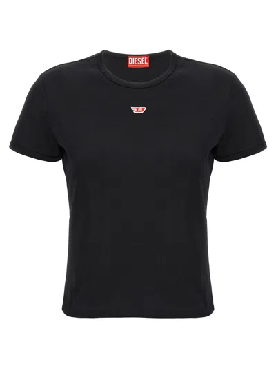 Diesel Black Stretch Cotton T-elle T-shirt In Black