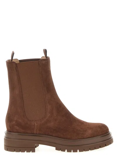 Gianvito Rossi Chester Chelsea Boots In Brown
