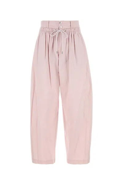 Isabel Marant Pantalone Inaya In Cotone Rosa Pastello Donna In Pink